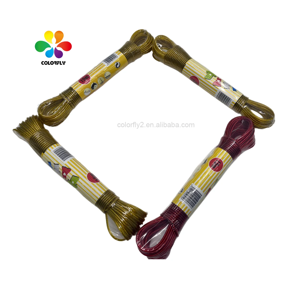 Metal Wire PVC Clothesline Washing lines strong life steel core Plastic coated rope laundry Dryer clothes drying line