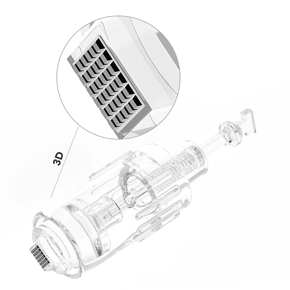 Fine medical stainless steel dermapen needle for full face treatment with 1/3/7/9/12/24/36/42/nano/3D/ 5D pins twist needle tip