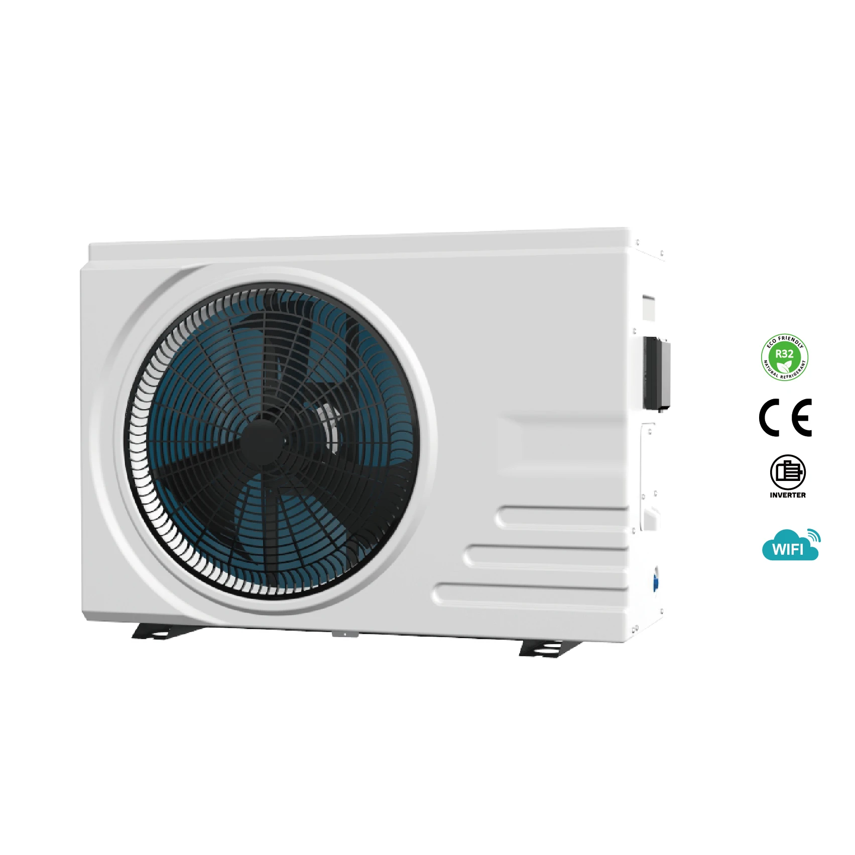 Sunrain R32 Wifi Control Full DC Inverter Air Source Heat Pump Swimming Pool Heater