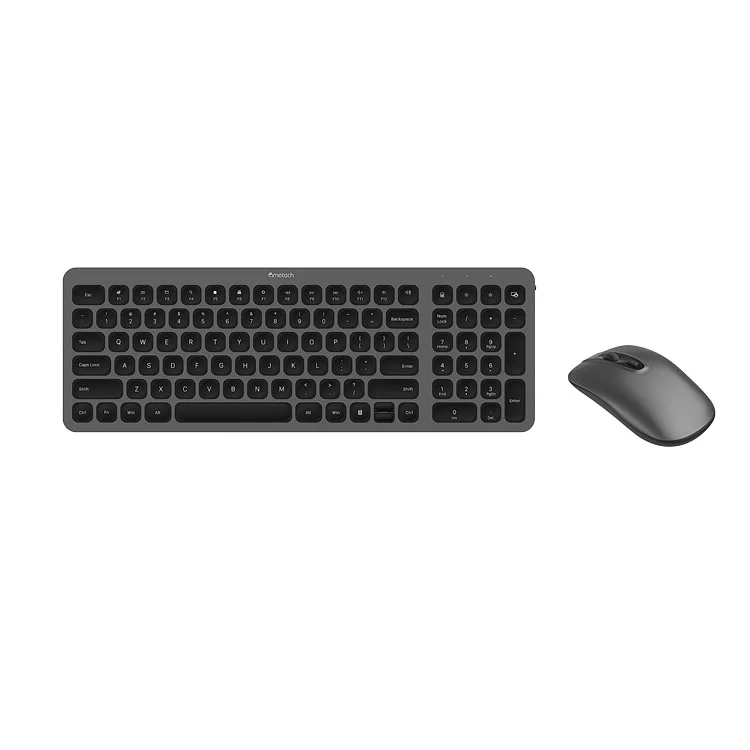 Factory good sales fashion 99 key  wireless keyboard and mouse Combo with Spanish layout in Black