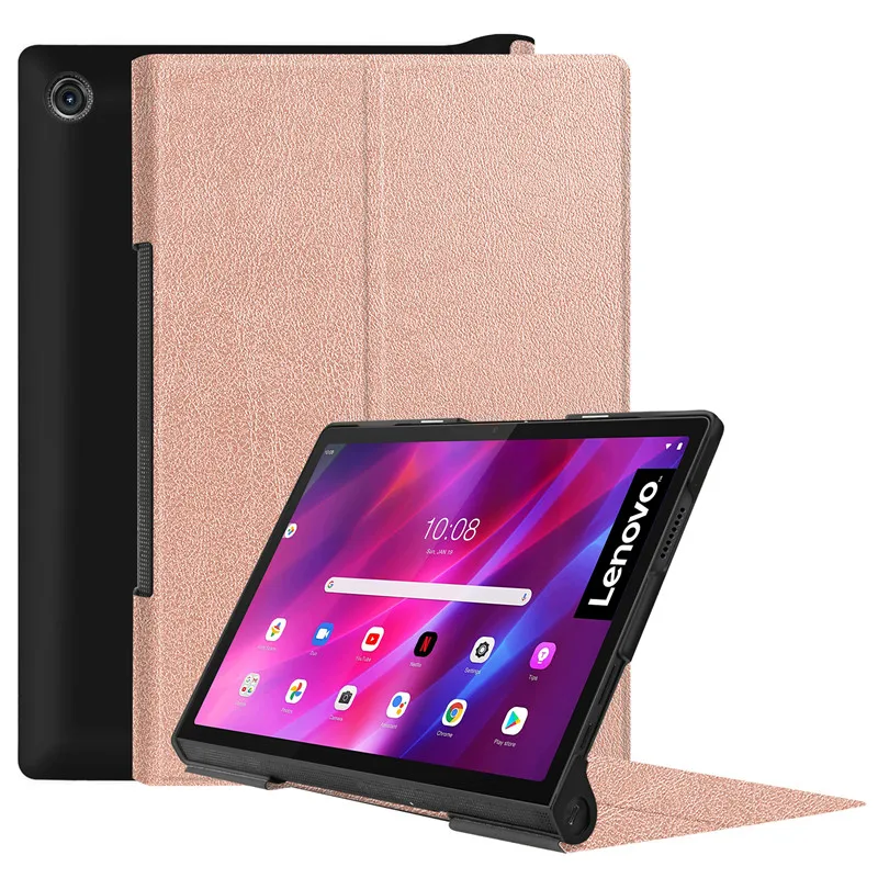 PU+PC Flip Cover Leather Case for Lenovo Yoga Tab 11 YT-J706F Full Body Protective Hard Shell