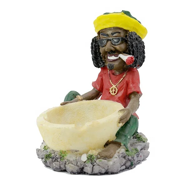New Wholesale Jamaica Creative Design Resin Ashtray For Table Decoration