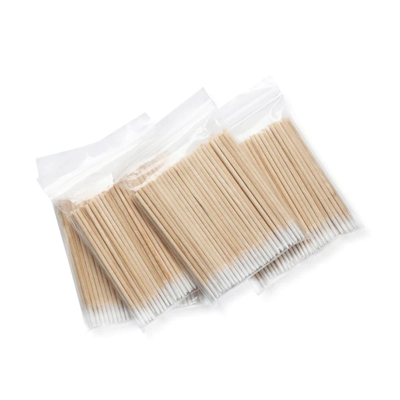 100pcs/bag Microblading Wooden Cotton Swab Cosmetics Permanent Makeup Tool