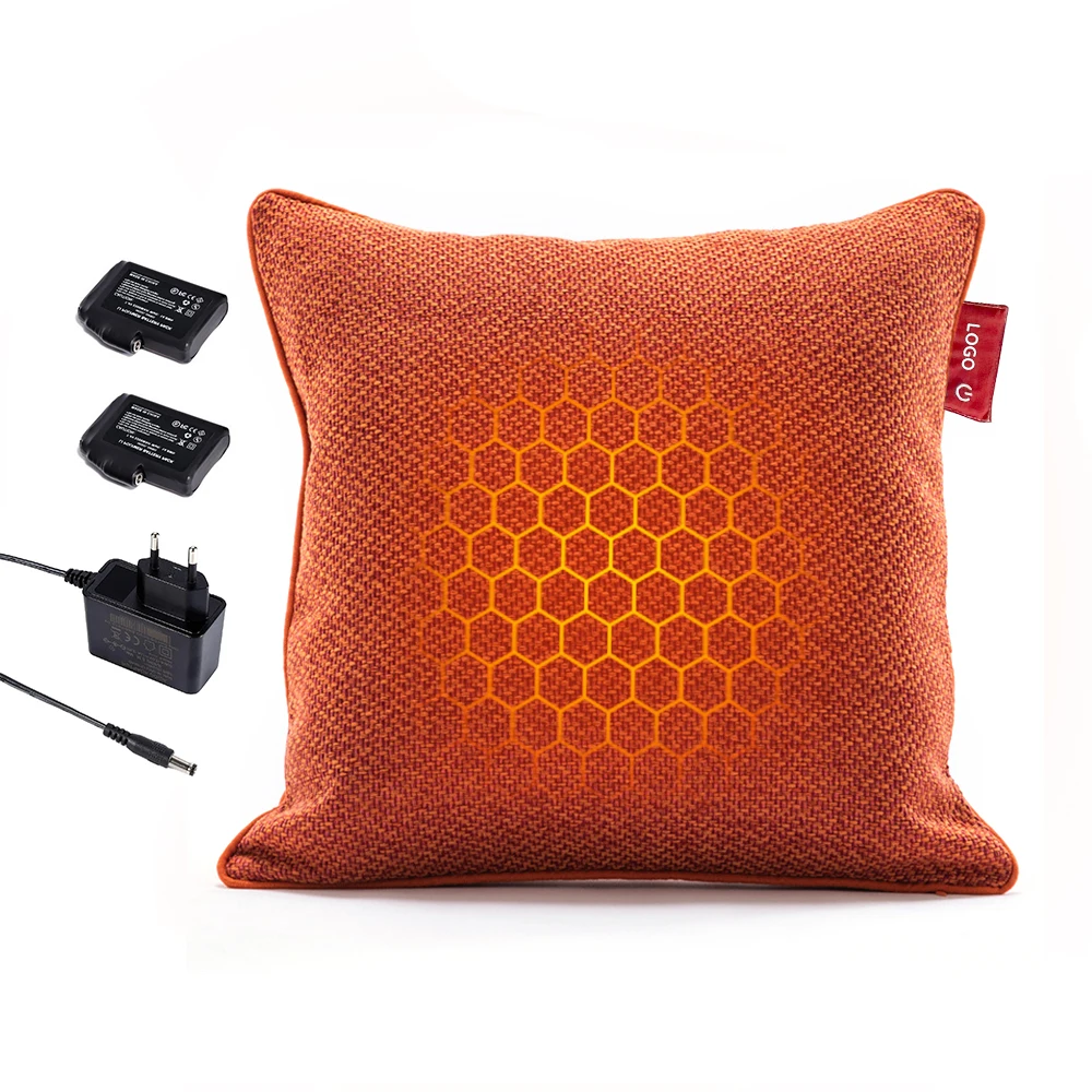 Best Gift 5V smart lamb wool usb graphene battery powered heating pillow electric heating seat cushion