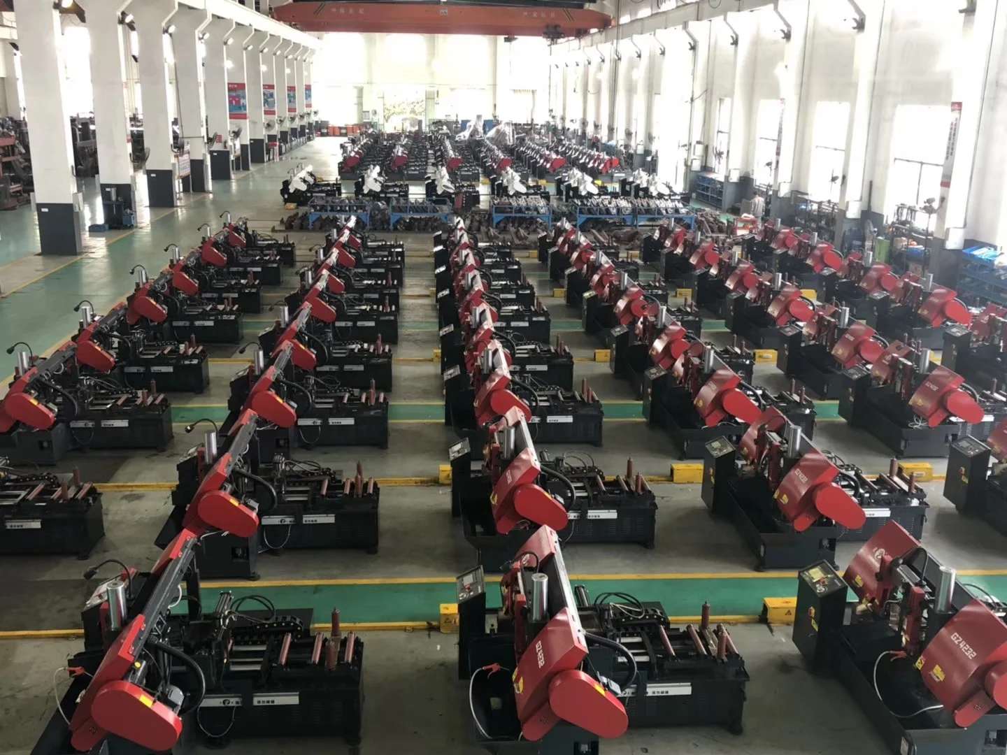 semi automatic double column Horizontal type metal cutting band saw machine with bundle cut max cutting size 500mm