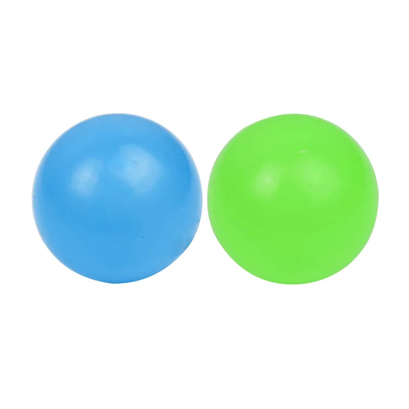 Stick Wall Ball Catch Throw Glow In The Dark Toys For Children Mini Luminous Stick Juggle Jump Wall Ball Games Sticky Squash