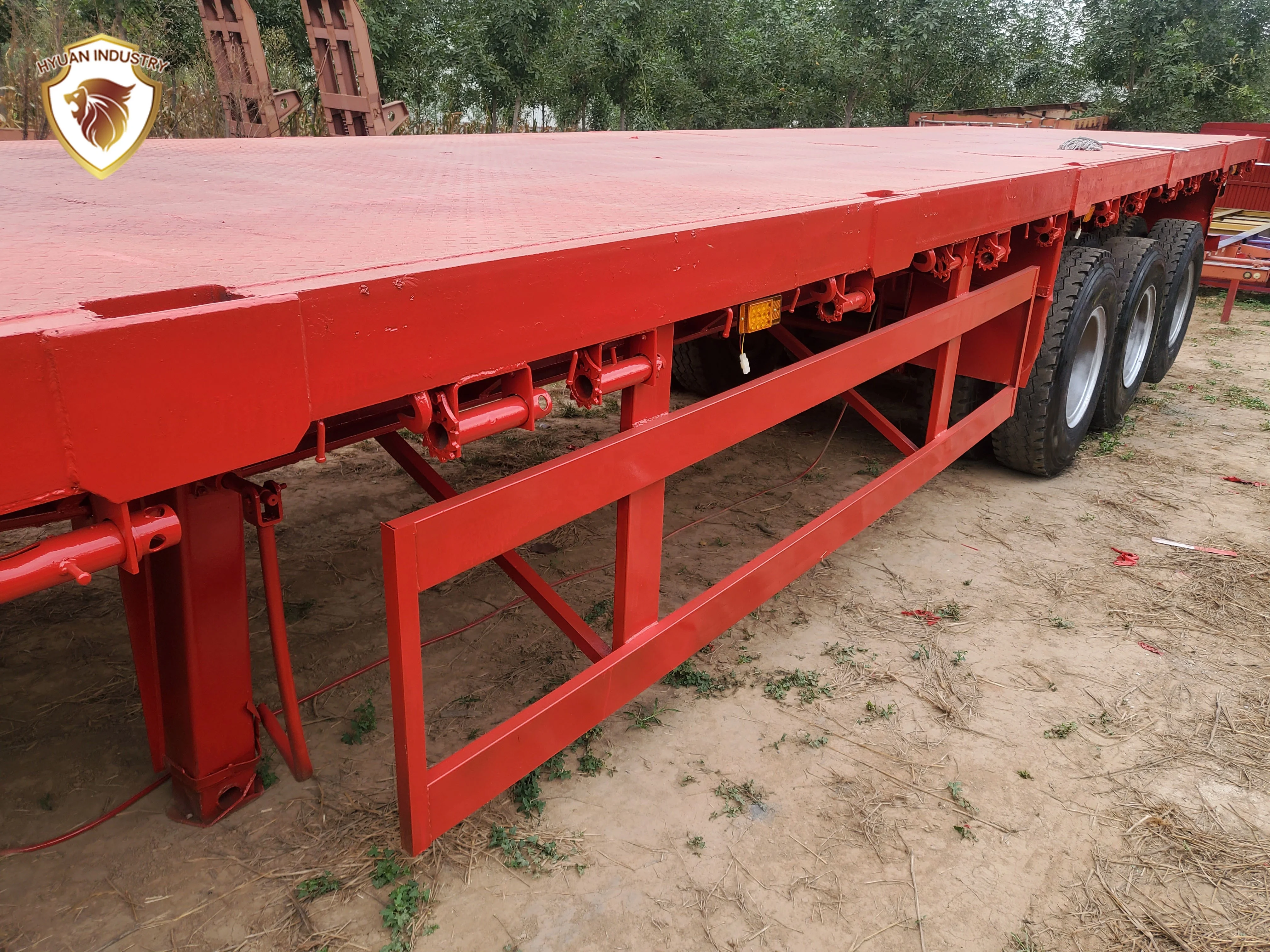 3 axle 20ft 40ft container used flatbed trailer