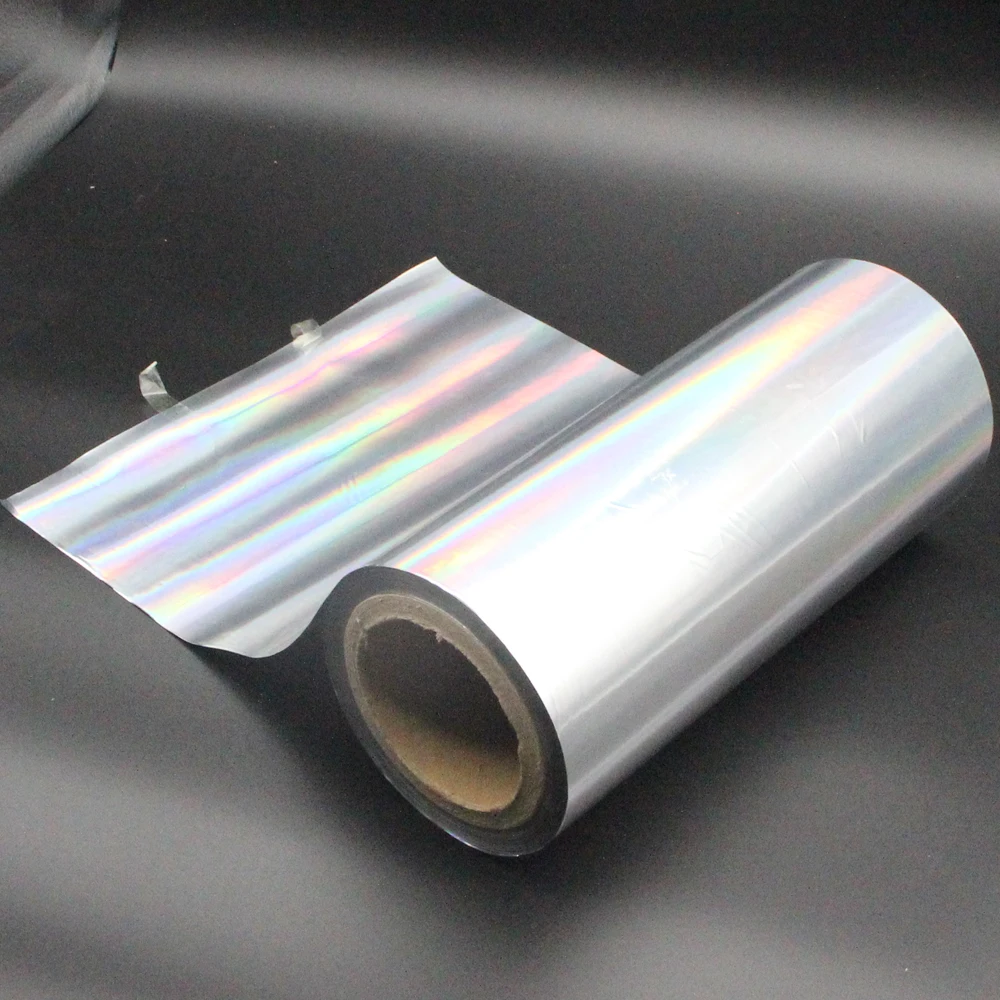 Custom Holographic Customize Print Hologram Hot Lamination Foil PET Pouch Wrapper Package Rainbow Plastic Laser Film
