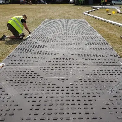 hdpe plastic truck road mat safe access high density ground protection mats flooring and pedestrian