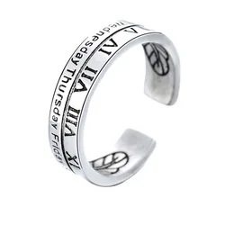 Couple Rings Letter Open Rings Roman Numerals Week Rings
