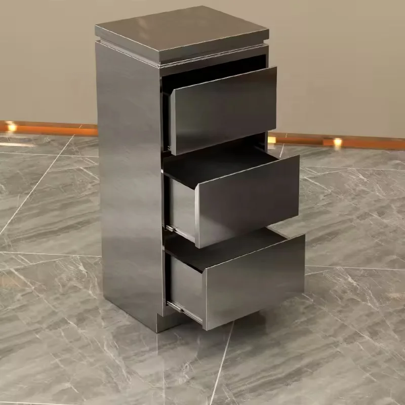 Salon Trolley cart beauty trolley stainless steel makeup Hairdressing multi function  salon Movable double three layer trolley