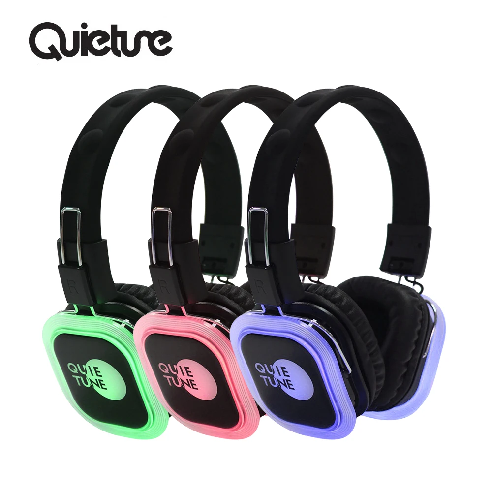 wholesale Silent Disco Headphone F39 500M control distance Quiet Party headset Stereo silent disco headphone and transmitter