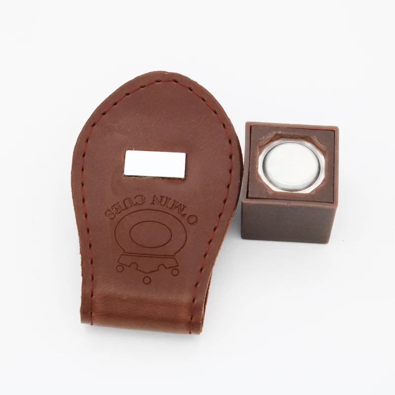 Factory Sell Leather Billiard Snooker Pool Cue Chalk Holder Belt Clip