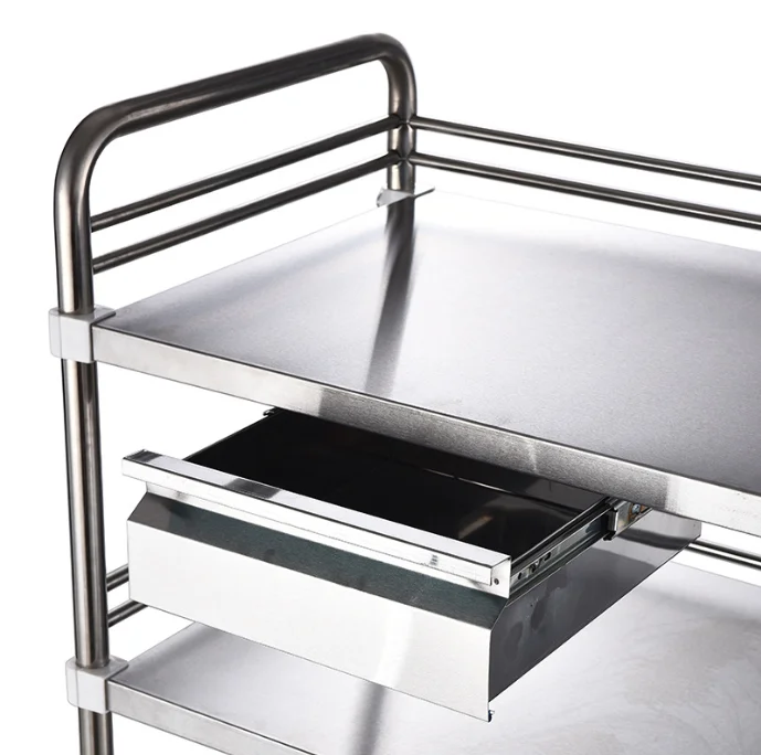 Stainless steel medical treatment trolley hospital nurse medical equipment cart beauty trolley