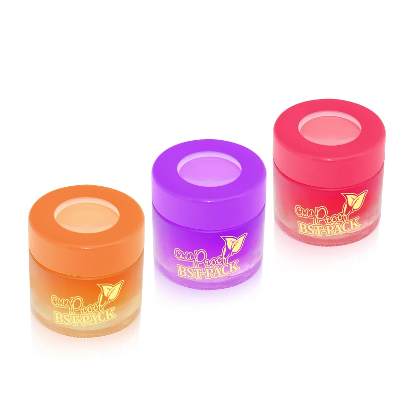 60ML 90ml  3.5 gram flower pill Glass Jar Manufacturer Jar Airtight Clear Glass Storage Round Packaging Child Proof Jar