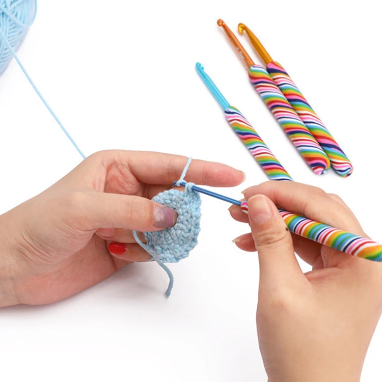 Amazon wholesale PVC material 10 pieces crochet hook