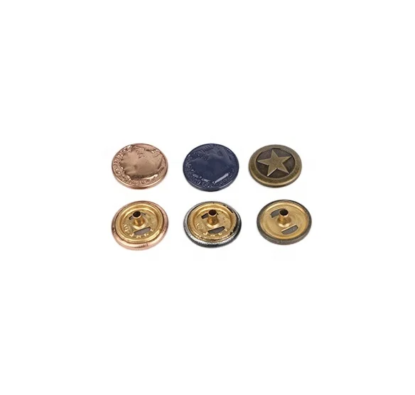 Snap Button Four Button Factory Custom Logo Manufacturing Metal Plating Copper Round Sustainable Stainless Steel for Leather