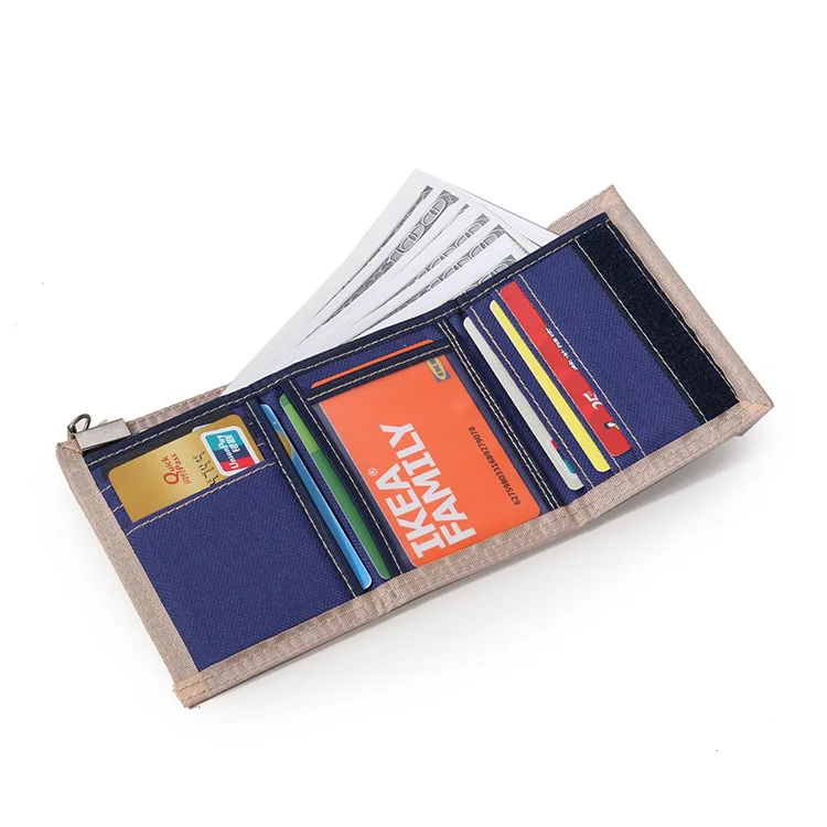 Индивидуальный логотип студенческий классический холщовый однотонный мужской кожаный бумажник кошелек для денег на паспорт запястье