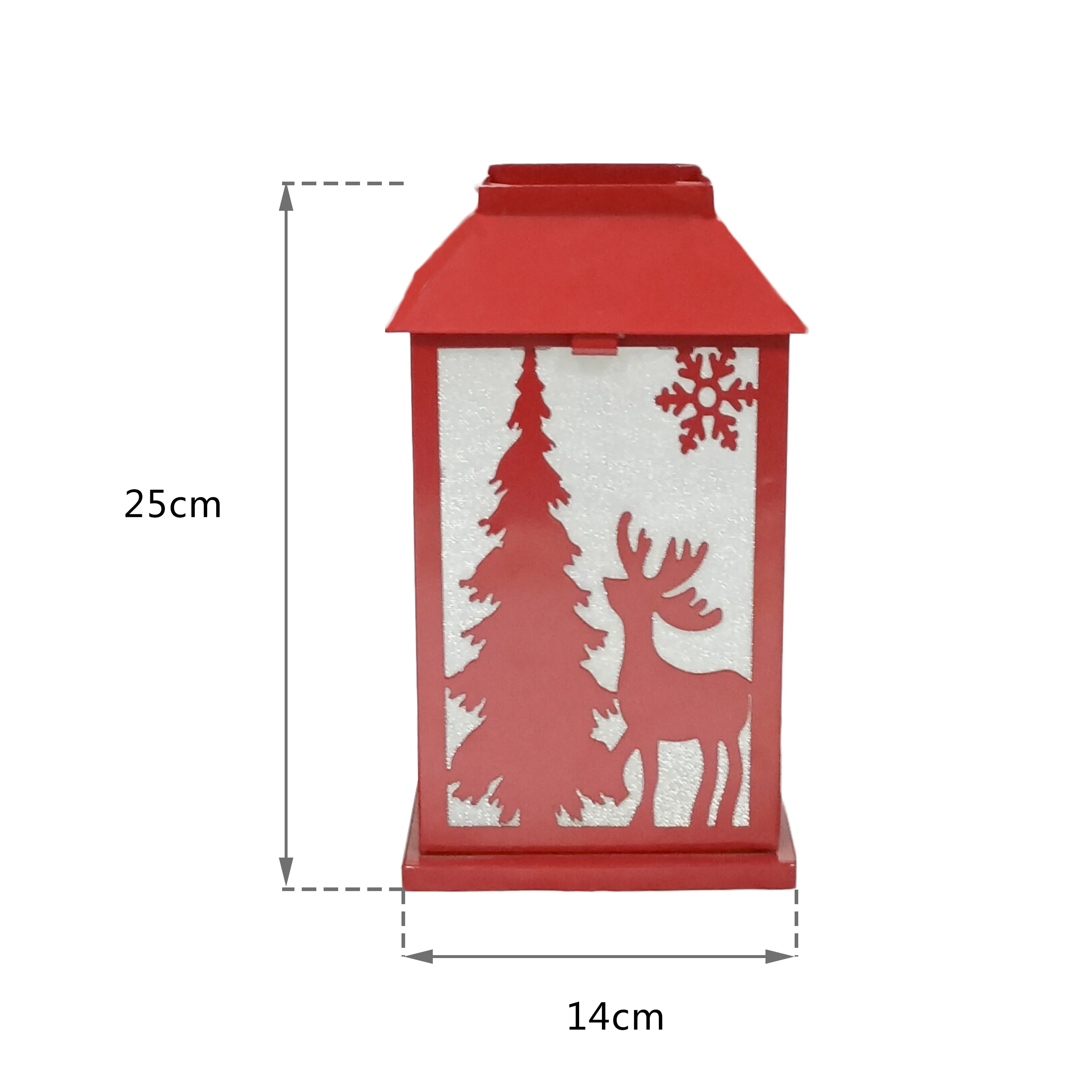 home decorative LED lamps christmas pattern metal frame candle lantern holder