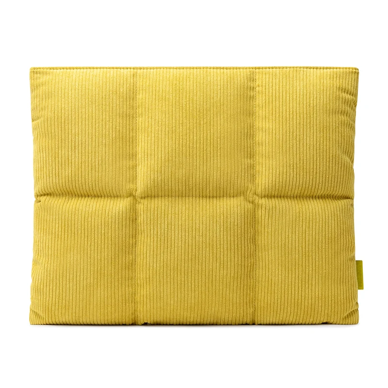 Custom Portable Corduroy Cover Puffy Laptop Sleeve 13 14 15 Inch Pillow Case Quilted Puffer Laptop Carrying Case for Women