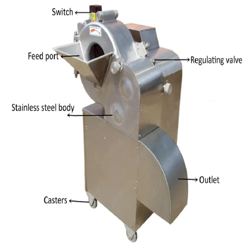 NEWEEK Electric stainless steel vegetable and fruit dicing machine