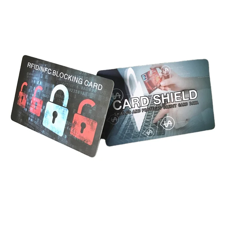 Hot stamping passize custom printed rfid blocking card keeping your bank cards 100% safe