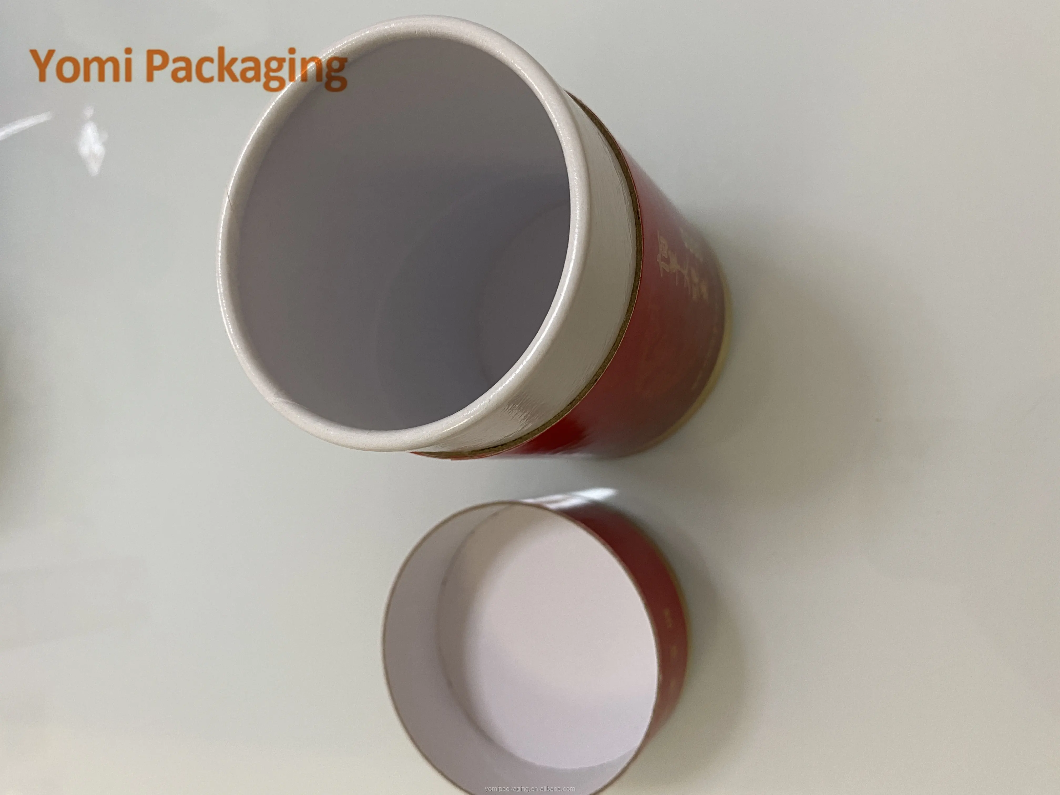 Custom Printing Biodegradable Cylinder Food Paper Cardboard Premium Tea Canister Bags Tube Box Packaging for Loose Tea Package