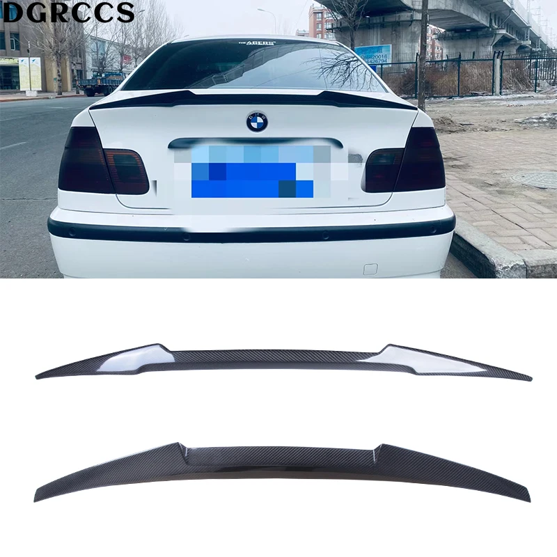 For BMW E46 2Door Coupe M4 Style Carbon fiber Rear Spoiler Trunk wing1997-2007 Carbon fiber