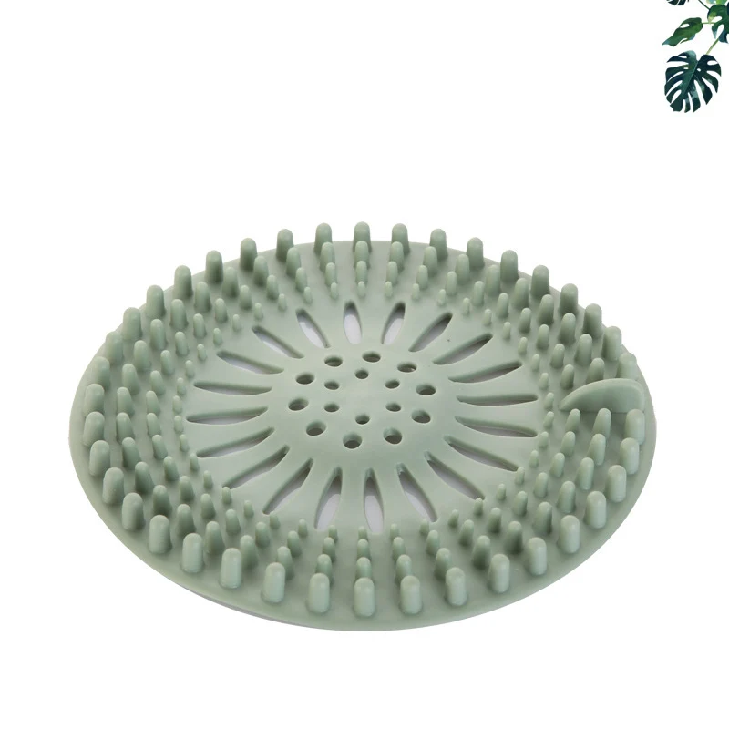Silicone Catcher Sink Strainer Bathroom Shower Sink Stopper Drain Cover Hair Trap Filter for Kitchen Bathroom Tub