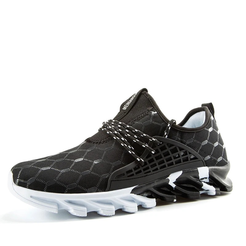 Large Size Fashion Mens Sneakers Light Weight Customized Shoes Black Mesh Tennis Shoes Wholesale Factory Custom Sneakers