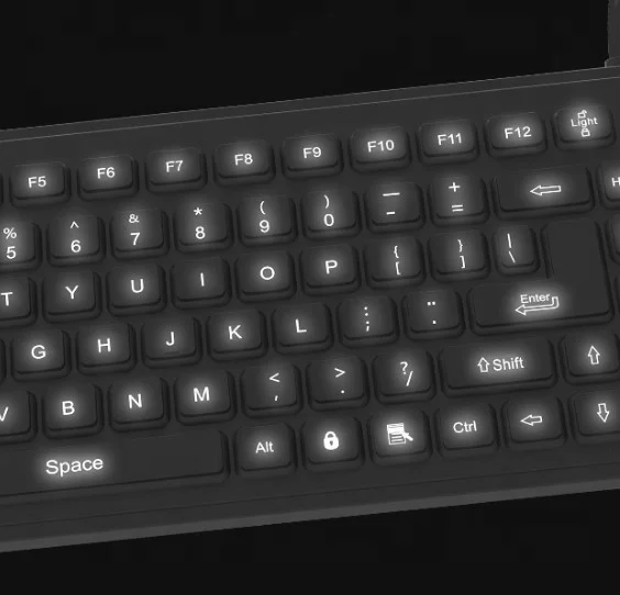 JHM-202 интерфейс USB со светодиодной подсветкой промышленного медицинский механический 105 ключей водонепроницаемый пылезащитный