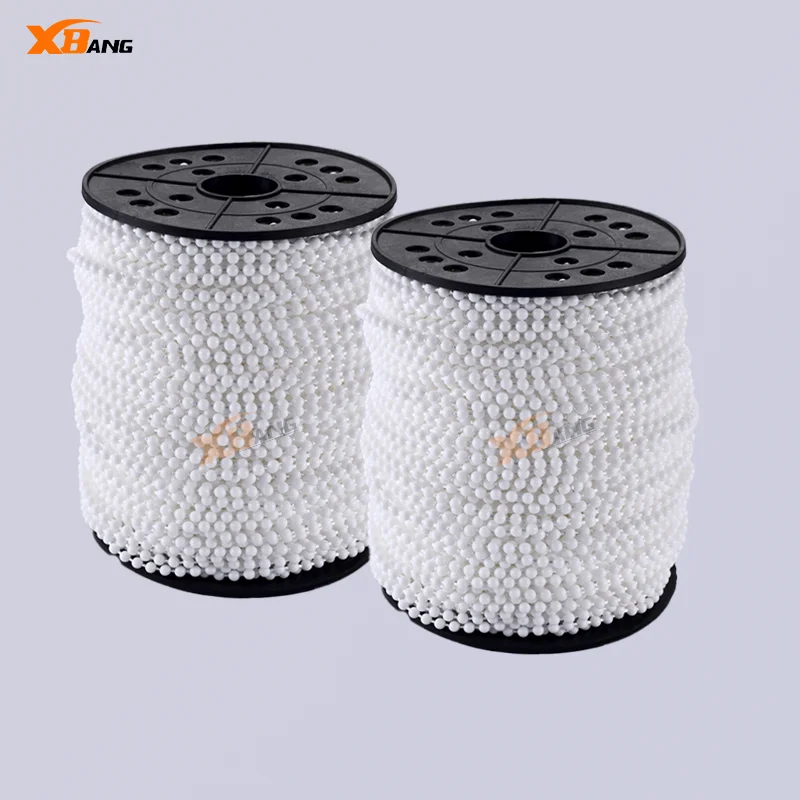 Wholesale White Plastic Ball Chains Roller Blind Cord Bottom Chain 4.5*6mm Bead Chain Roller Blinds Shades Accessories