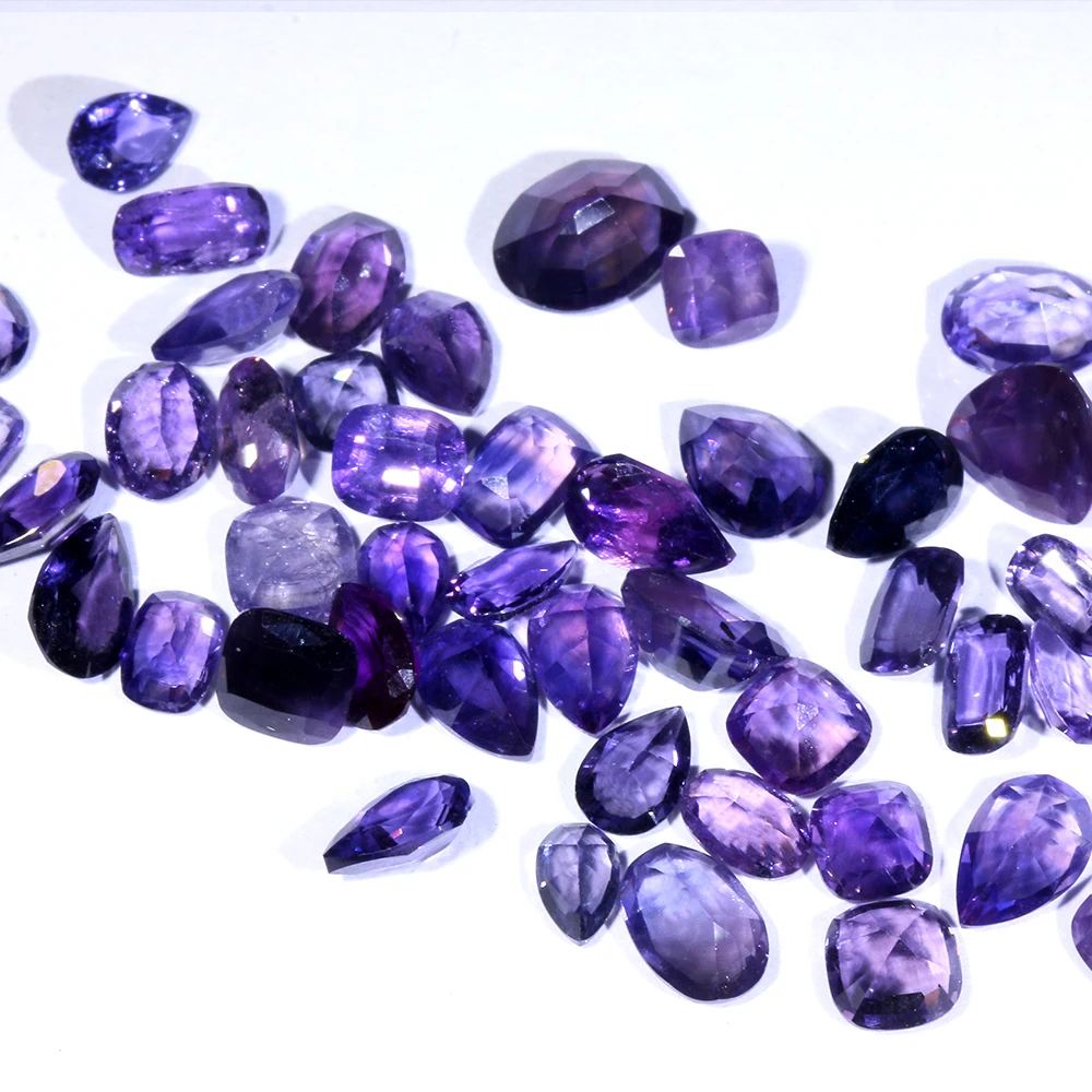 Natural gemstone purple sapphire small loose stones oval cut 2*4 mm for fashion jewelry making