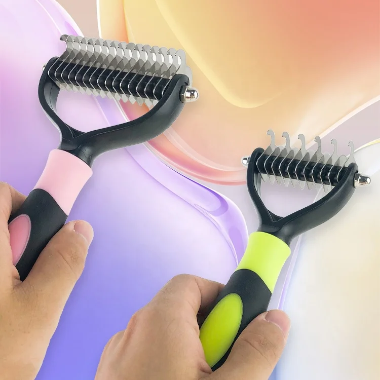 High Quality Pet Grooming Tool Bath&Massage Undercoat Hair Clean Rake Brush Pet Brush