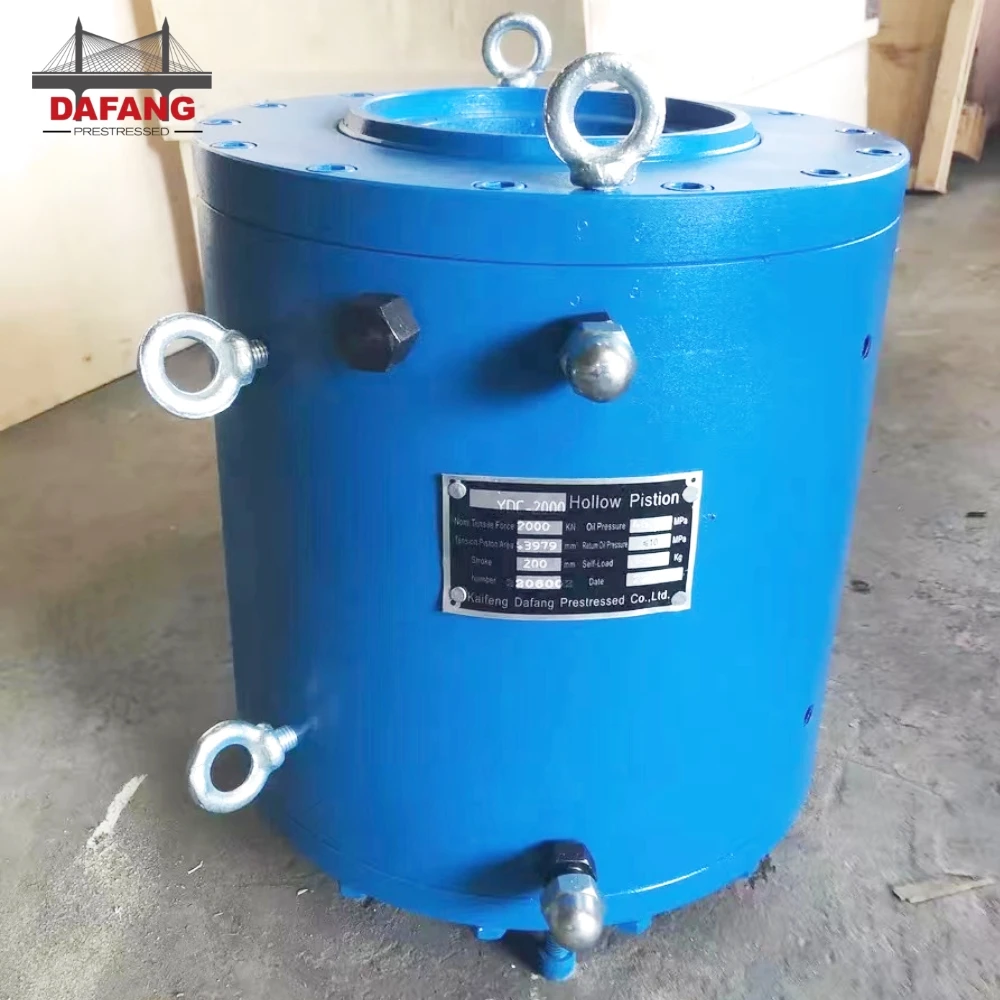 Натяжной полый цилиндр 75 тонн 100 200 500 Телескопический гидравлический домкрат для натяжения столба