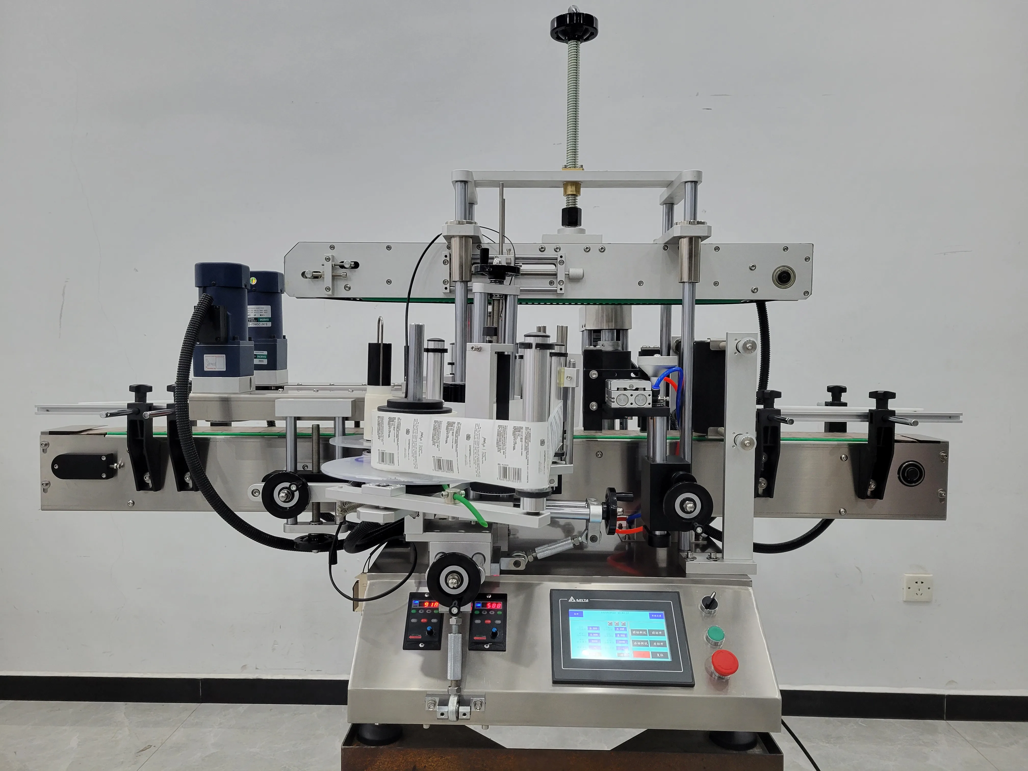 HL-620 Fully Automatic Mini Double Side Shampoo Flat Square Bottle Sticker Labeling Machine For Flat Bottle