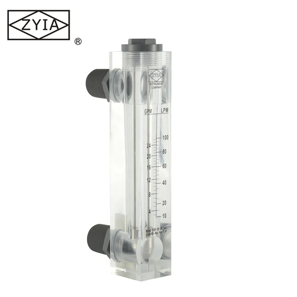 LZM  adjustable panel acrylic clamp on  pvc flowmeter oxygen air rotameter for water and gas