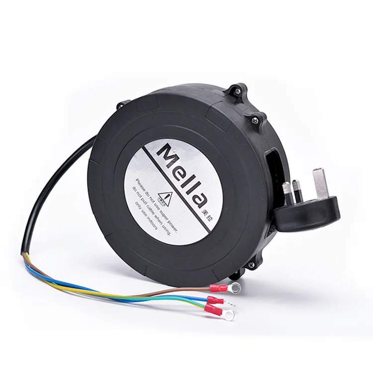 New version spring loaded retractable electrical power cable reel for vacuum cleaner