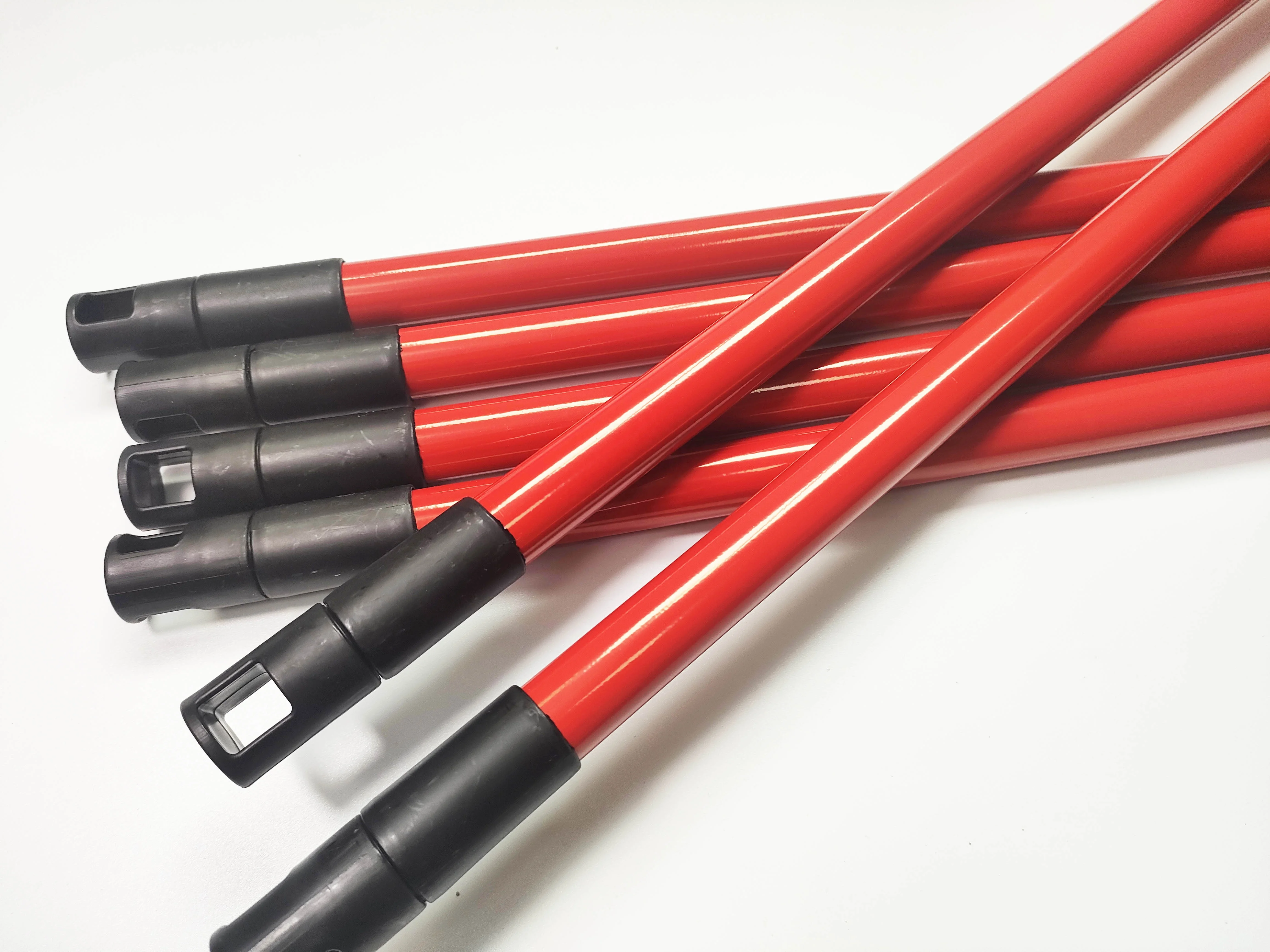 Super High Quality Pet Hair Removal Broom Handle Brush Handle Red Color Metal Stick