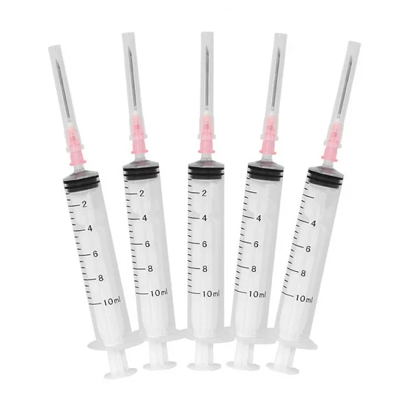
5ml disposable hypodermic syringe with needle 