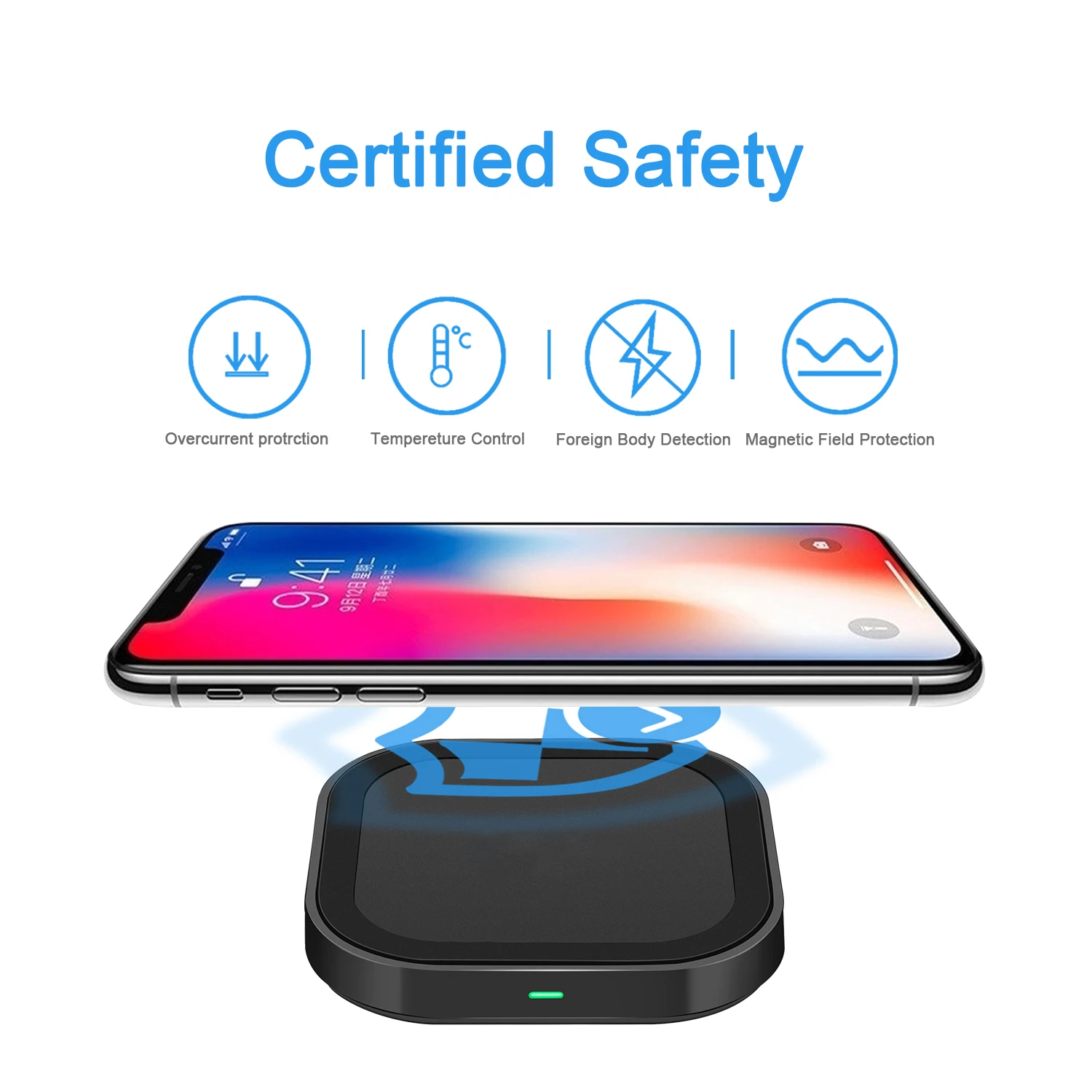 Universal Qi Wireless Charger Shenzhen Input 5W 10W Customized Gift Thin Mobile Wireless Charger