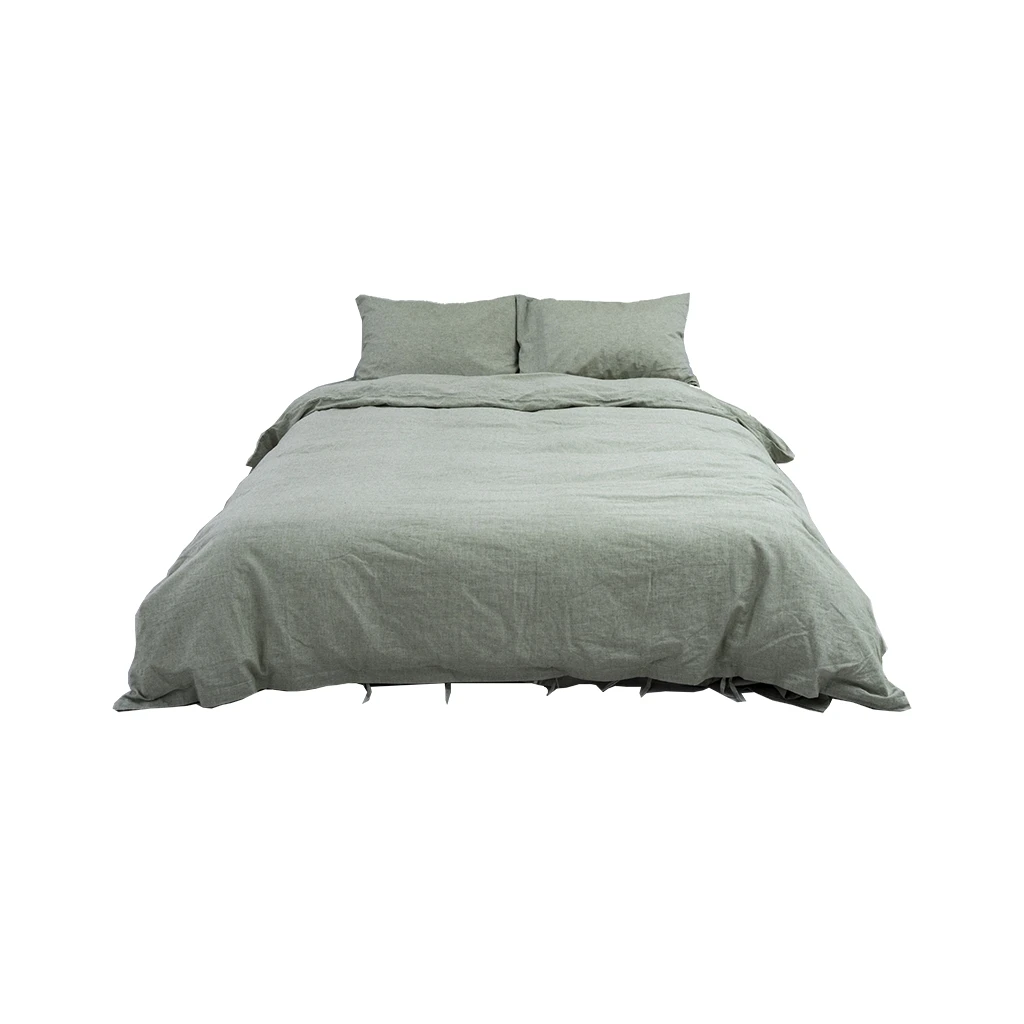 Low price guaranteed quality comforter linen cotton  yarn dyed double bed bedding sheet sets