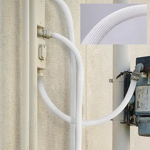 Pipe Insulation Tubing Heat Preservation Insulated  Length Handle Grips White PE foam tube