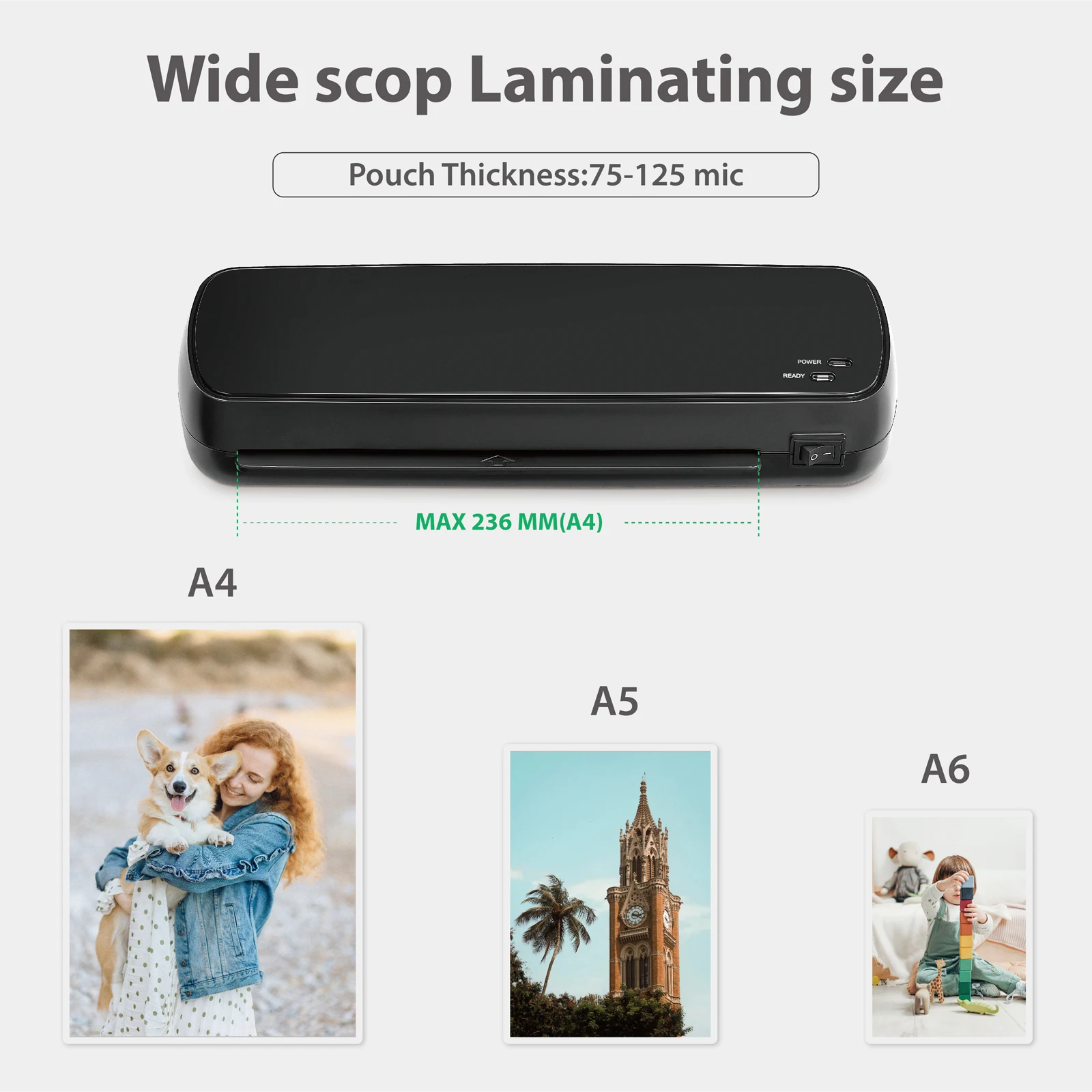 Mini hot laminator for home/office using A4 laminating machine LM2001