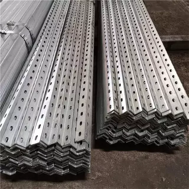 construction hot dipped galvanized slotted steel bars angle iron
