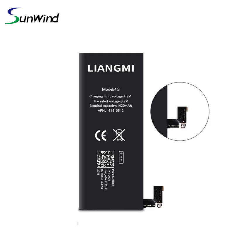 Factory Wholesale 1810mah Mobile Phone Battery for Iphone 4S 5S 6 6S 7 8 X Xmax 1111Pro Batteries