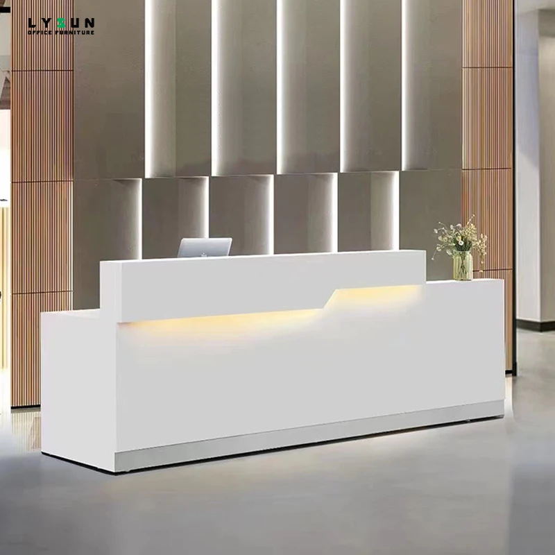 Modern designs high quality Office Front Counter reception desk reception table l shaped front office salon reception desk