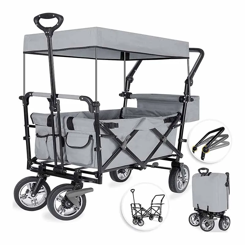 folding wagon utility foldable wagon cart wagon with folding roof