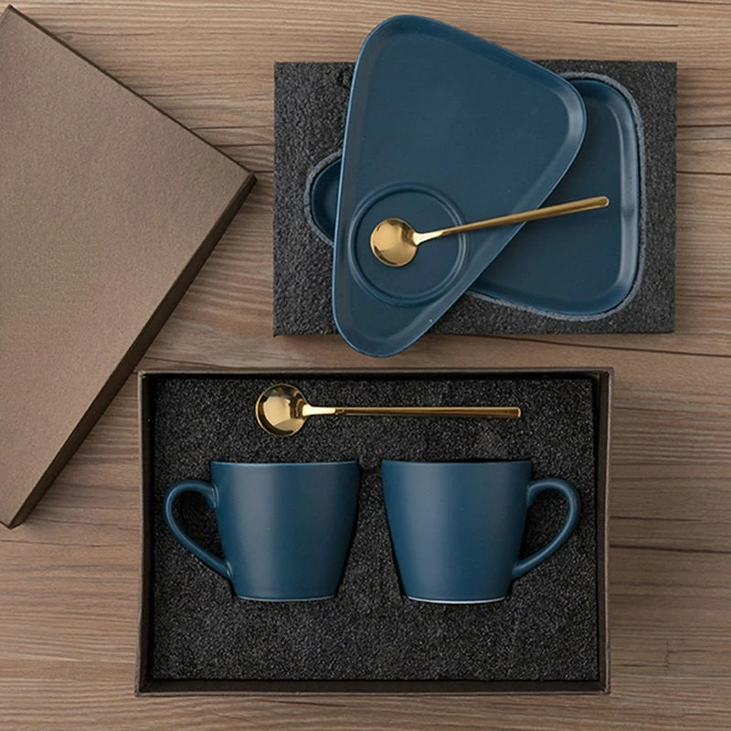 Light Luxury Mug Set Gift Box Ceramic Coffee Cups Gift Box