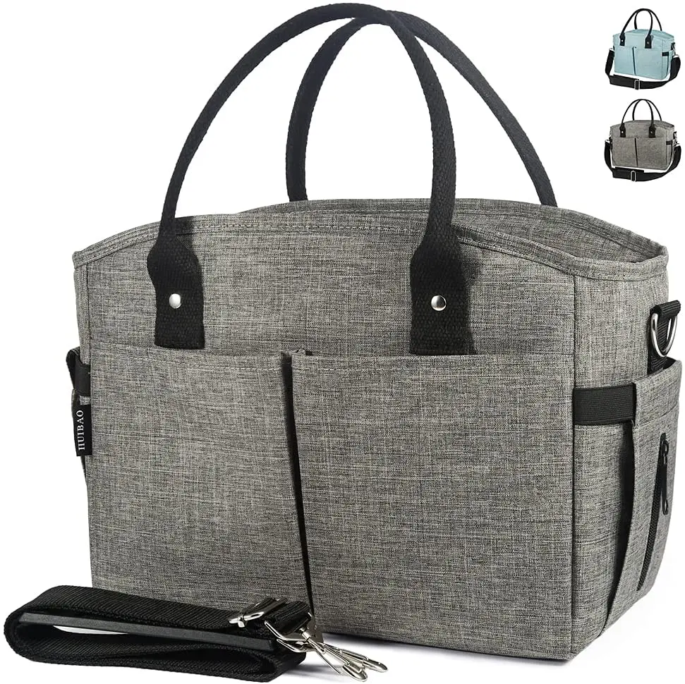 
Custom Portable Aluminium Foil Waterproof insulated Soft Thermal Lunch Cooler Bag for Food with Shoulder Strap 